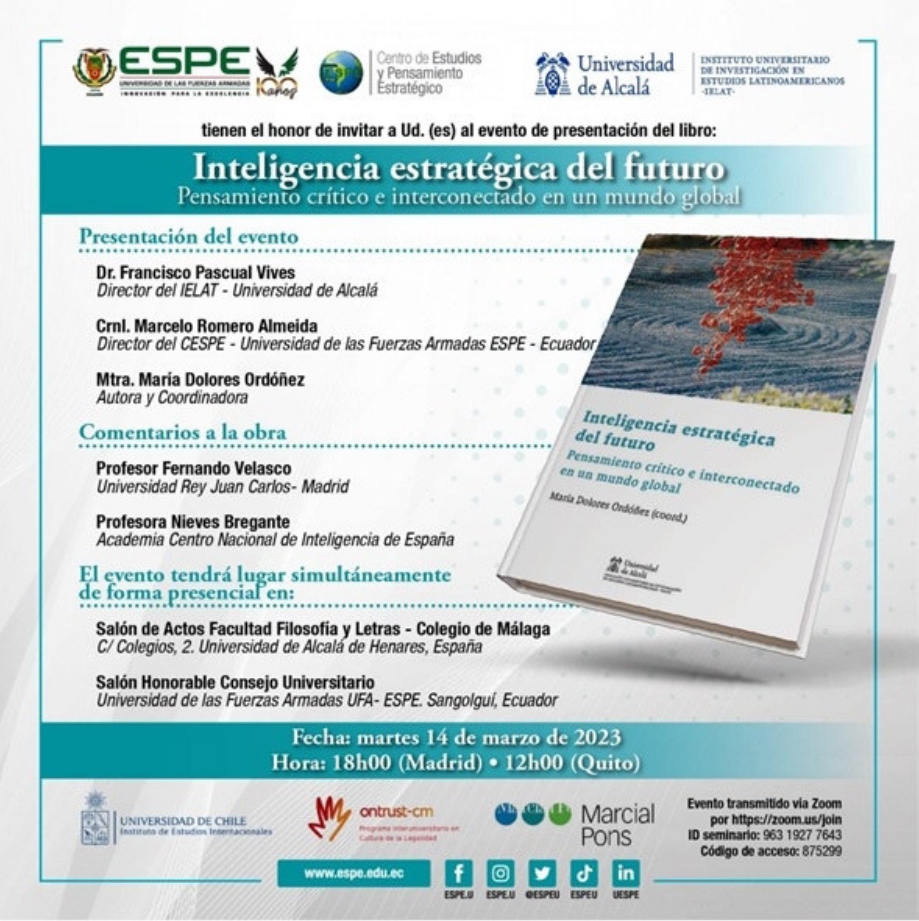 INVITACION_LANZAMIENTO_LIBRO_Inteligencia estratégica del futuro: Pensamiento crítico e interconectado en un mundo global